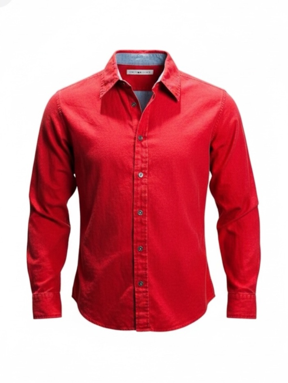 Tommy Hilfiger EUC Bright Red Long-Sleeve Dress Shirt